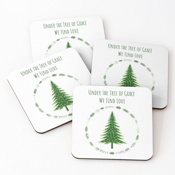 Item preview, Under the Tree of Grace, We Find Love - Christian Christmas Tree designed and sold by PixelorArtworks.