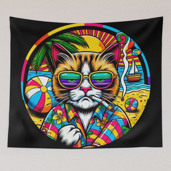 Item preview, Bored cat on vacation designed and sold by Osher-BioArt.