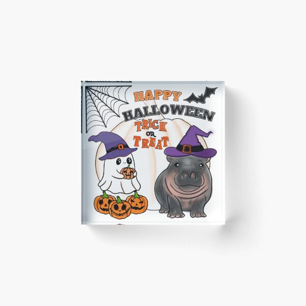 Item preview, Halloween with a pygmy hippo designed and sold by manisall.