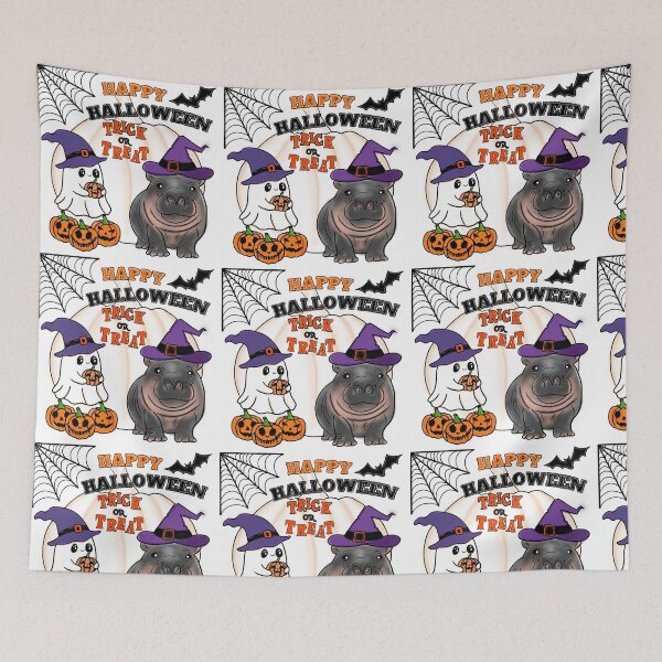 Item preview, Halloween with a pygmy hippo designed and sold by manisall.