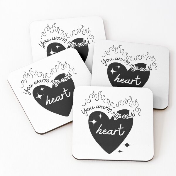 Item preview, You Warm My Cold Heart Funny Quote Fire Love Black Heart designed and sold by Shaymalily.