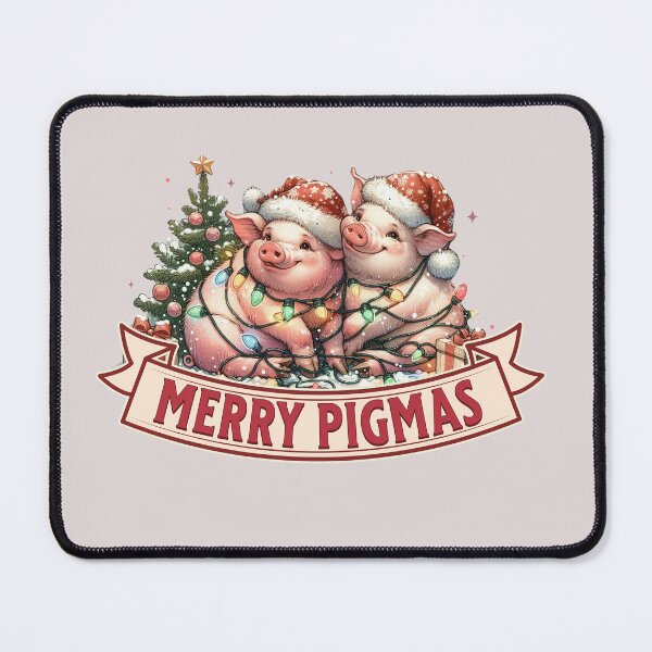 Item preview, Merry pigmas Christmas Happy pig Year , Funny Christmas pig, pig lover gift, pig mom designed and sold by InspireGlow.