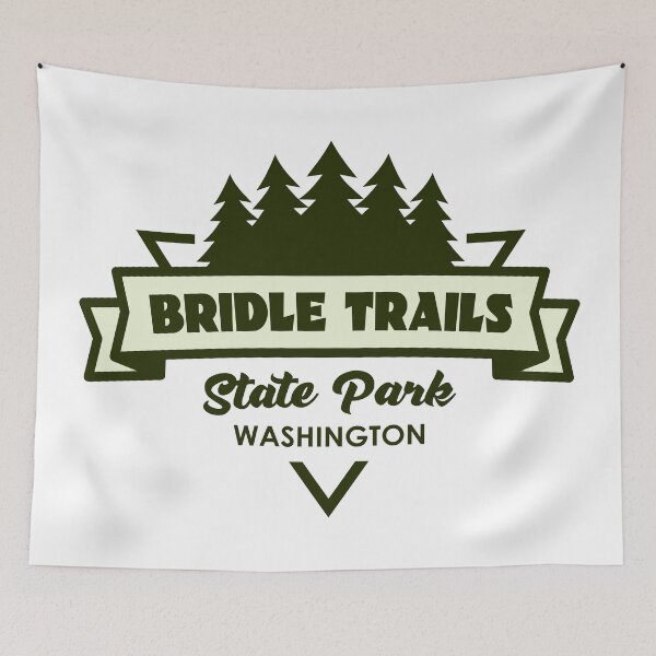 Item preview, Bridle Trails State Park Washington Trees And Ribbon designed and sold by bivenart.