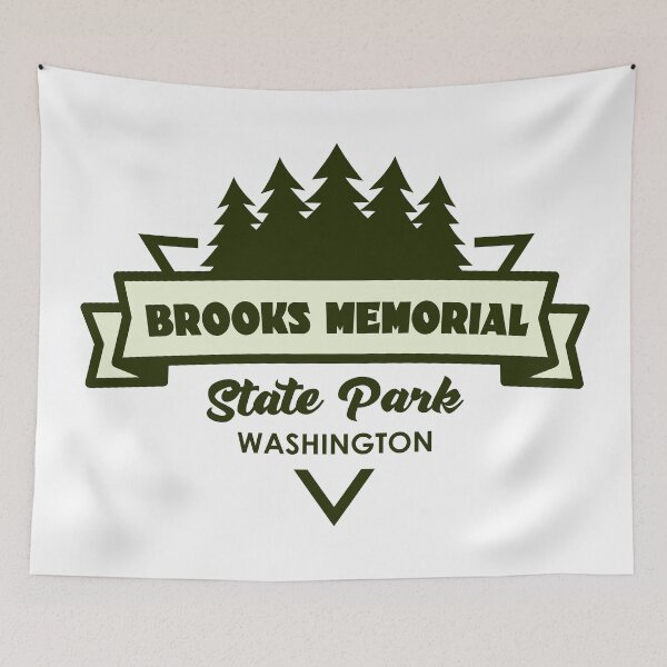 Item preview, Brooks Memorial State Park Washington Trees And Ribbon designed and sold by bivenart.