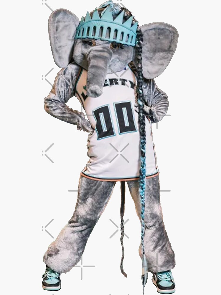 Thumbnail 3 of 3, Sticker, Ellie the Elephant WNBA Mascot designed and sold by ArtInventor.