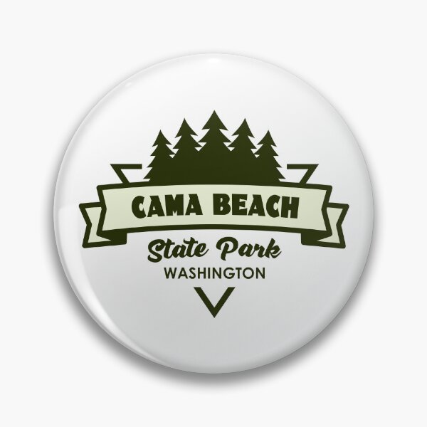 Item preview, Cama Beach State Park Washington Trees And Ribbon designed and sold by bivenart.