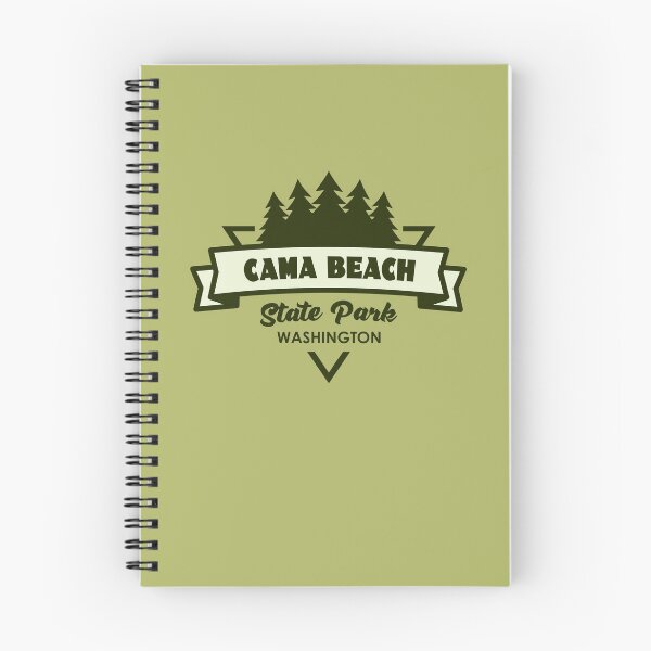 Item preview, Cama Beach State Park Washington Trees And Ribbon designed and sold by bivenart.