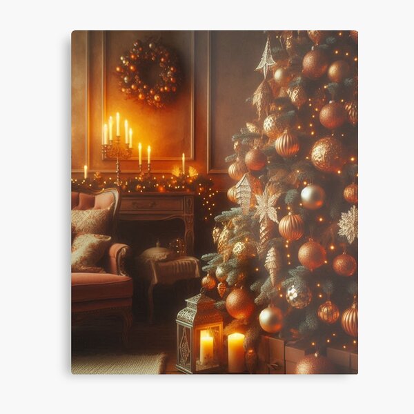 Aperçu de l'œuvre Sapin de Noël rétro en aluminium pour les fêtes créée et vendue par Ajoras-99.