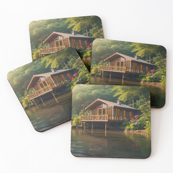 Item preview, Cottage by the Rainforest River designed and sold by BlareBlare.