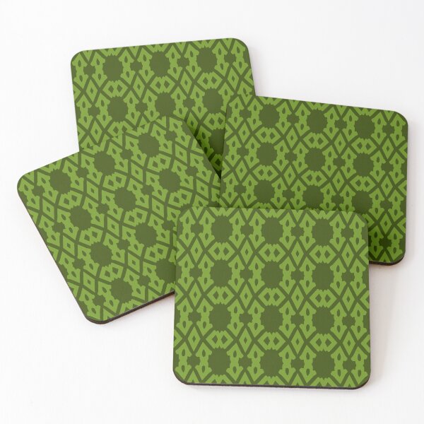 Item preview, Arabesque Islamic Art Geometric Pattern Khahi Green designed and sold by taiche.