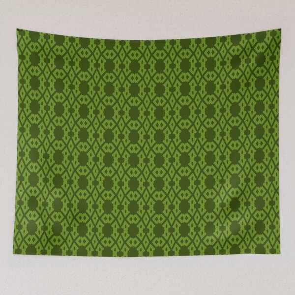 Item preview, Arabesque Islamic Art Geometric Pattern Khahi Green designed and sold by taiche.