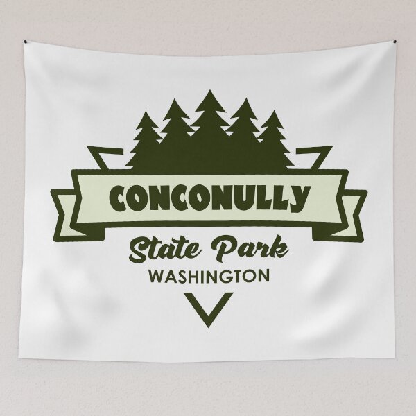 Item preview, Conconully State Park Washington Trees And Ribbon designed and sold by bivenart.
