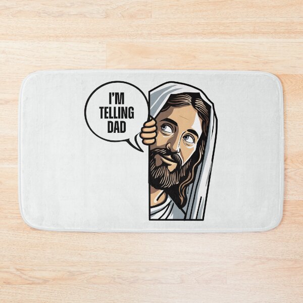 Item preview, I'm Telling Dad Funny Jesus Peeking Faith Christian Meme designed and sold by Lillyamstronger.