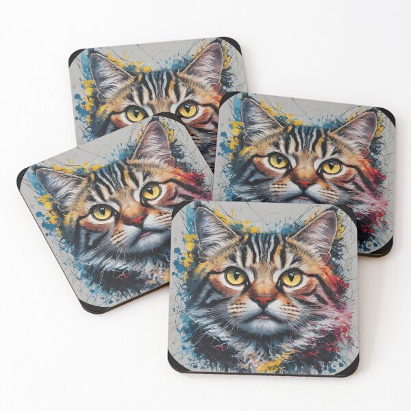 Item preview, Cat on an Abstract Background 02 designed and sold by kjp-design.