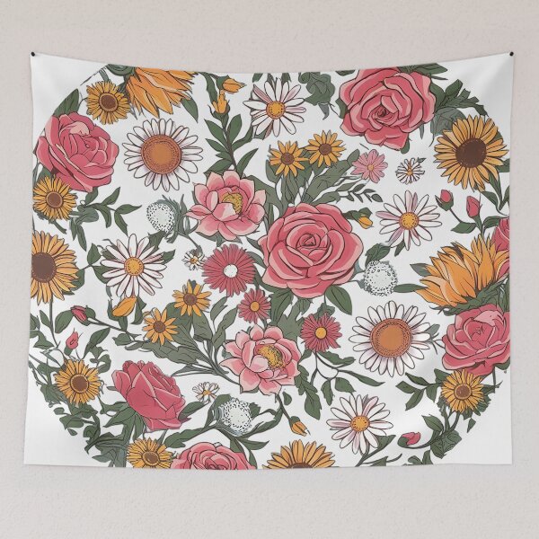 Item preview, Colorful Multiple Flowers - Beautiful Flowers  designed and sold by Ammar Studio.