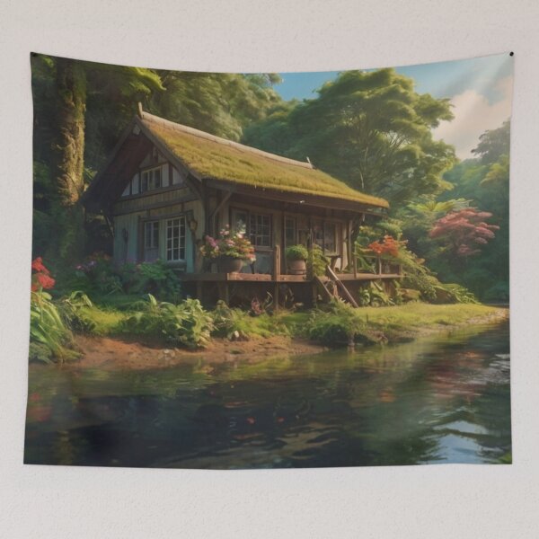 Item preview, Nature’s Riverfront Cottage designed and sold by BlareBlare.