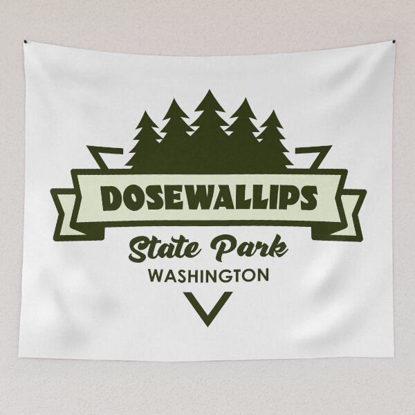 Item preview, Dosewallips State Park Washington Trees And Ribbon designed and sold by bivenart.