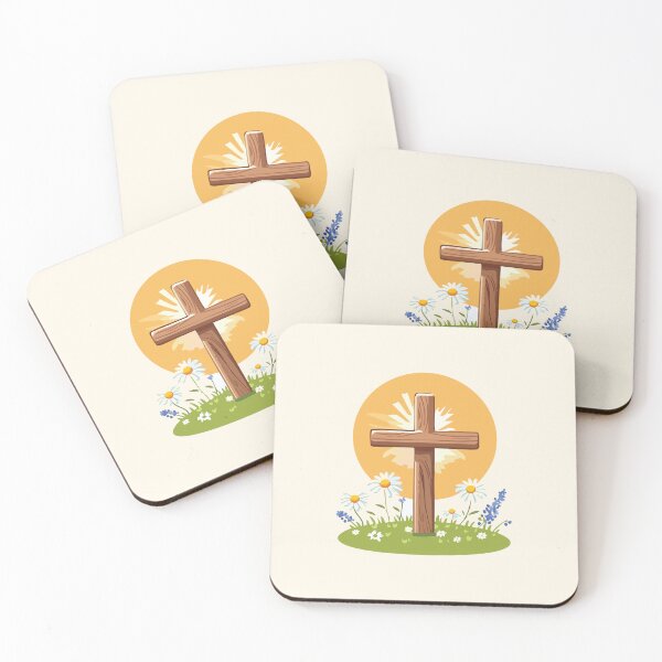Item preview, Serene Holy Cross with Blossoming Flowers designed and sold by CrossCrafted.