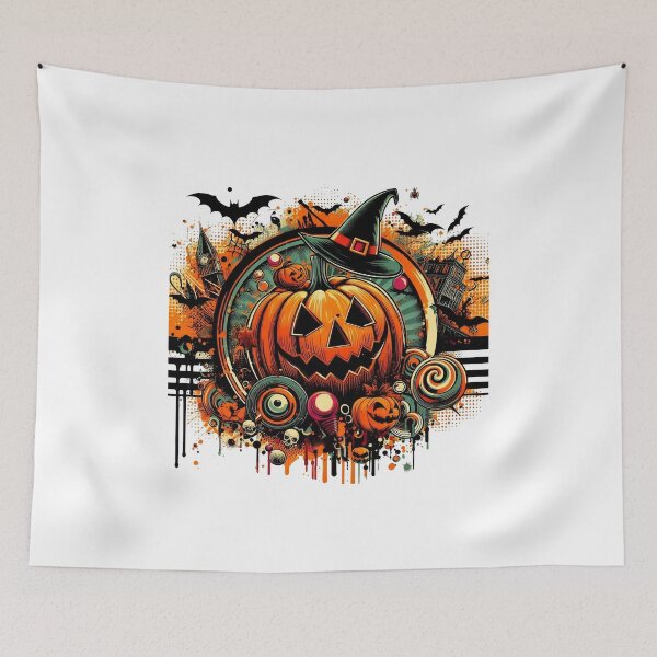 Item preview, Halloween Retro Style designed and sold by SabyDigitalArt.