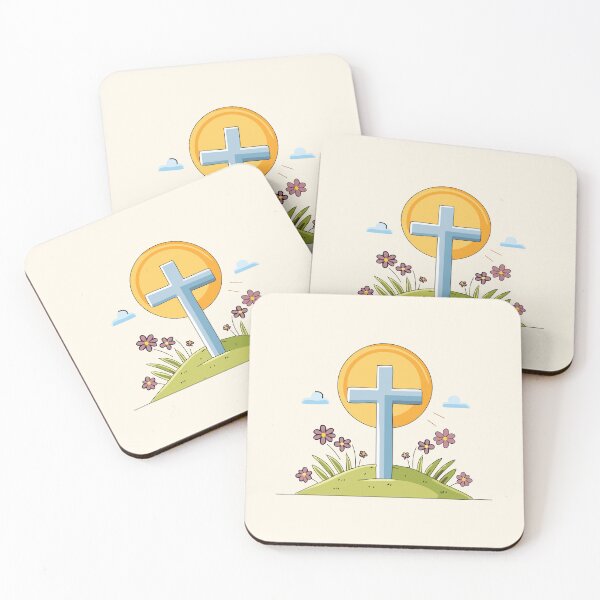 Item preview, Serene Holy Cross with Blossoming Flowers designed and sold by CrossCrafted.