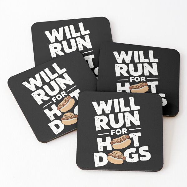 Item preview, Will Run For Hot Dogs - Funny Sarcastic Street Food Lover Design with Distressed Font designed and sold by UrbanPopDesigns.