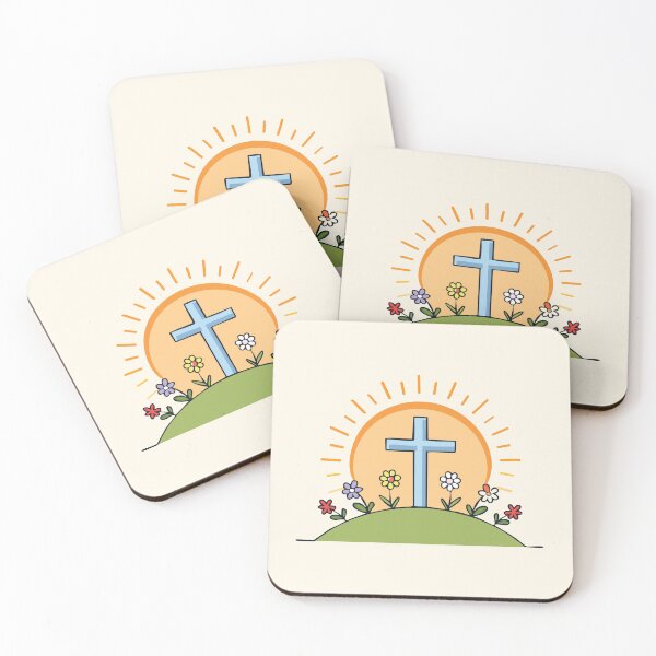 Item preview, Serene Holy Cross with Blossoming Flowers designed and sold by CrossCrafted.