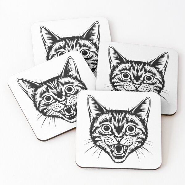 Item preview, Shouting cat face designed and sold by nimmitrends.