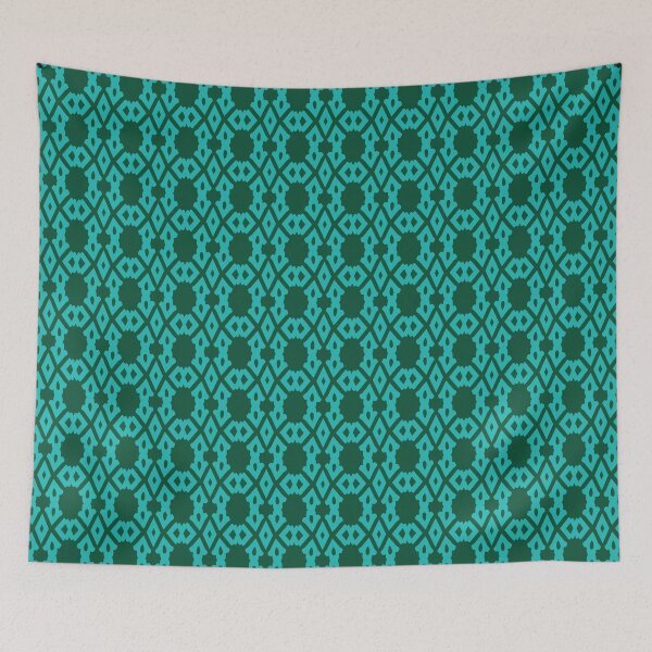 Item preview, Arabesque Islamic Art Geometric Pattern Turquoise Teal designed and sold by taiche.