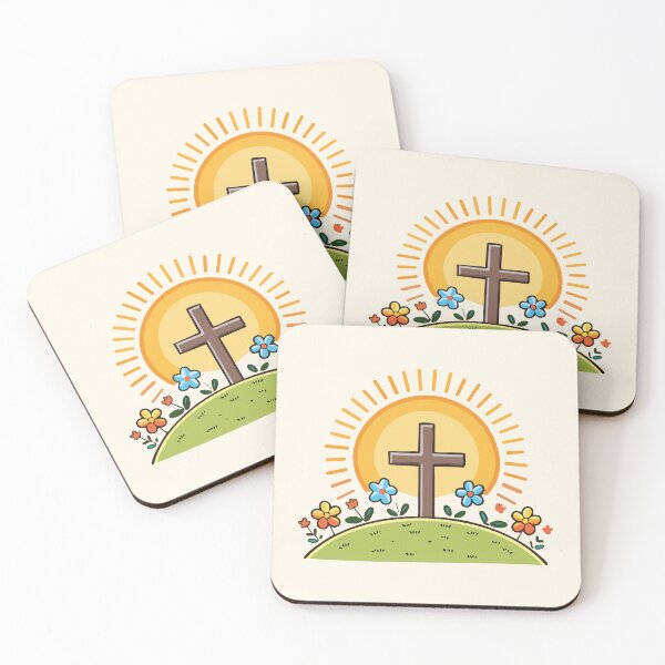 Item preview, Serene Holy Cross with Blossoming Flowers designed and sold by CrossCrafted.