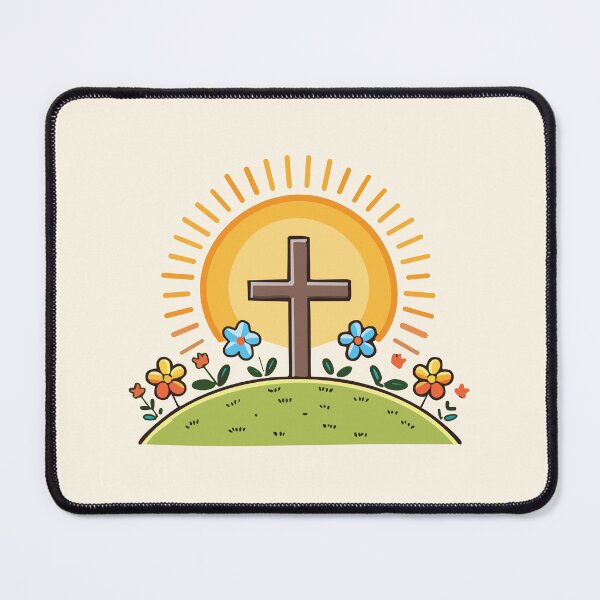 Item preview, Serene Holy Cross with Blossoming Flowers designed and sold by CrossCrafted.