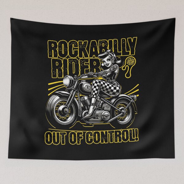 Item preview, Rockabilly Rider Out of Control designed and sold by Belarte.shop.