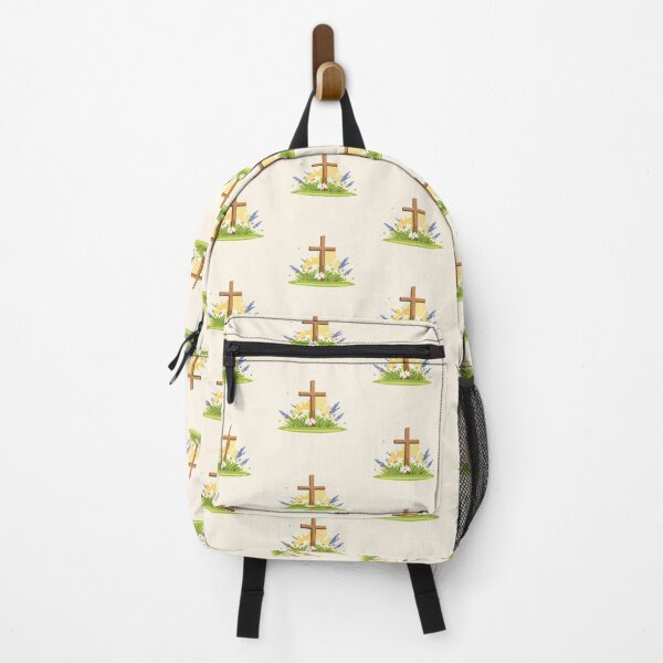 Item preview, Serene Holy Cross with Blossoming Flowers designed and sold by CrossCrafted.