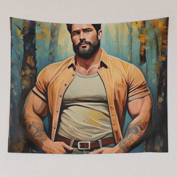 Item preview, Masculine Mountain Man designed and sold by ArtFactoryAI.