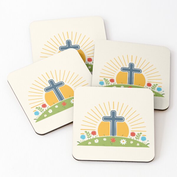 Item preview, Serene Holy Cross with Blossoming Flowers designed and sold by CrossCrafted.