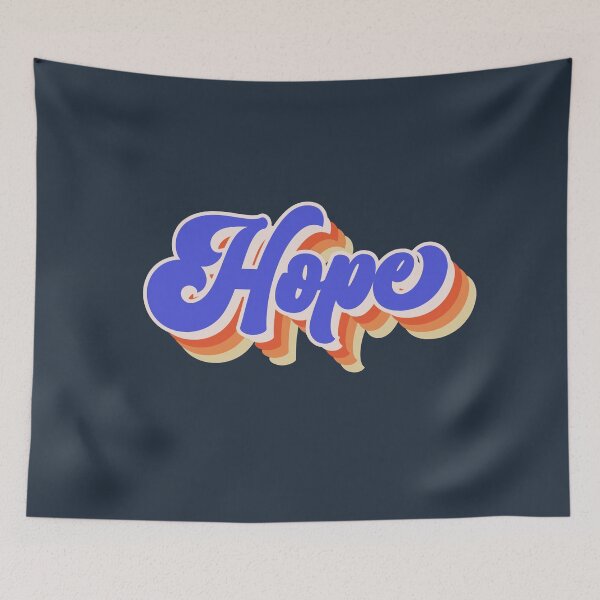 Aperçu de l'œuvre Hope Retro Groovy Christian Inspiration créée et vendue par Lillyamstronger.