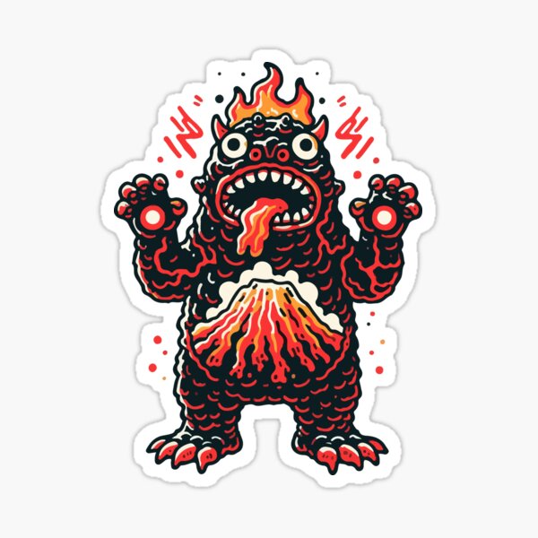 Item preview, Fiery Lava Yokai: Fearsome Kaiju from Volcano designed and sold by Yokai-Infinity.