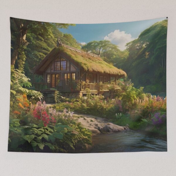 Item preview, Cottage in the Heart of the Rainforest designed and sold by BlareBlare.