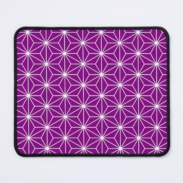 Item preview, White on Purple Asanoha Japanese Pattern designed and sold by starrylite.