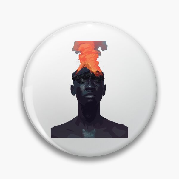 Item preview, Surreal Portrait of a Man with Explosive Imagery designed and sold by rahmakesuma.