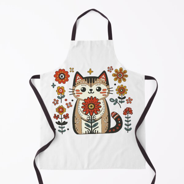 Item preview, KittyKat - Cut Smiley Cat with Flowers designed and sold by KittyKatCats.