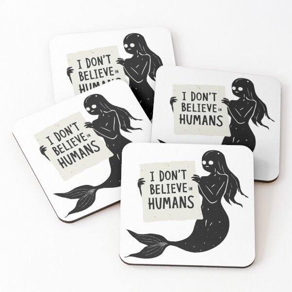Item preview, I Don't Believe in Humans - Mermaid Art designed and sold by RebeccaRe.