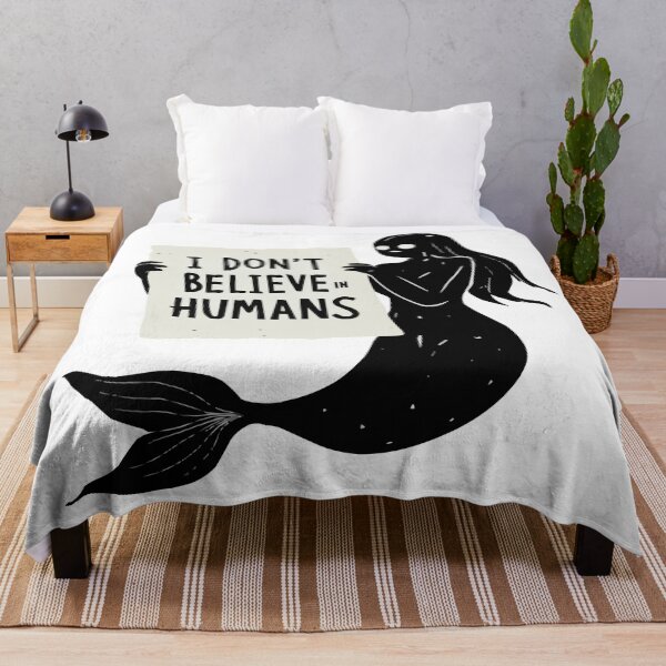 Item preview, I Don't Believe in Humans - Mermaid Art designed and sold by RebeccaRe.