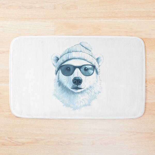 Item preview, polar bear with glasses designed and sold by DerSenat.