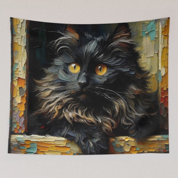 Item preview, Cat on a ledge designed and sold by Vibranta Studio.