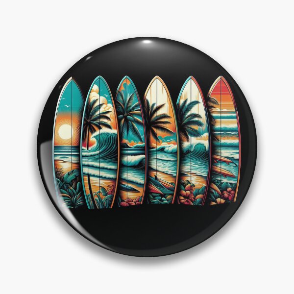 Item preview, Surfboard Art Surfing Retro Surfer Surf Shop Gear designed and sold by DynamicDesign.