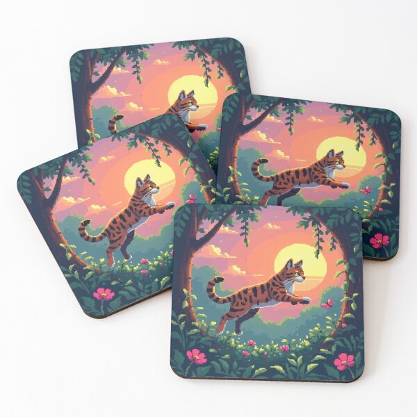 Item preview, Pixel Bengal Cat's Jungle Adventure designed and sold by NaturePixel.