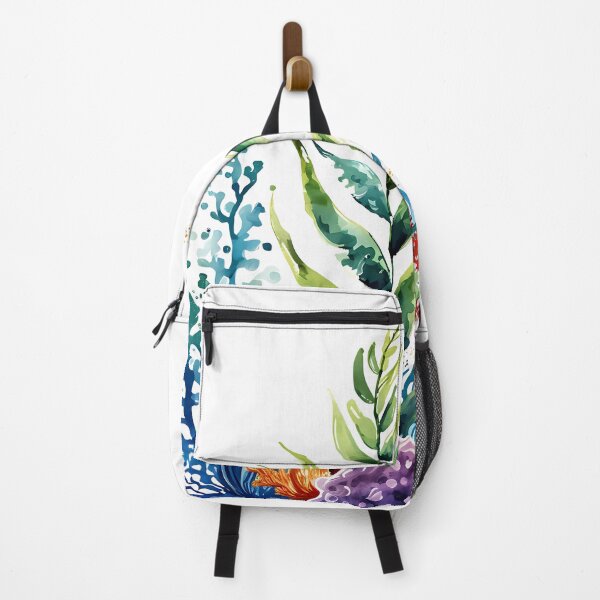 Item preview, Multicolored algae with corals in watercolor designed and sold by SeaSoulArt.