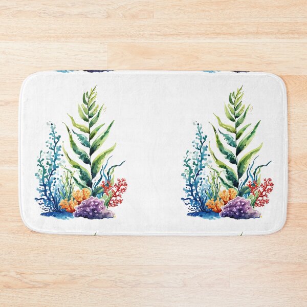 Item preview, Multicolored algae with corals in watercolor designed and sold by SeaSoulArt.