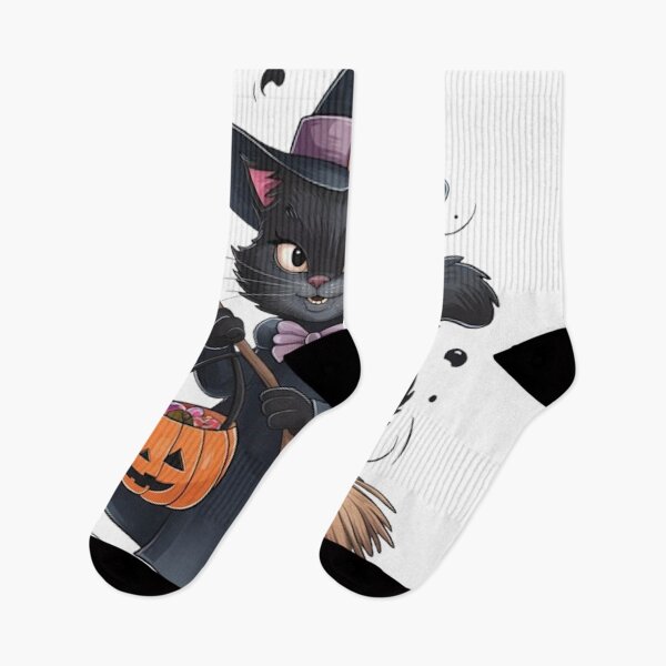 Item preview, WITCHY BLACK CAT GONE TRICK OR TREATING designed and sold by likbatonboot.
