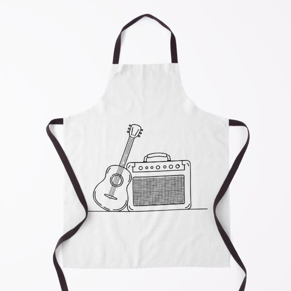 Item preview, Illustration of an amplifier placed next to a guitar designed and sold by rasagamastore.